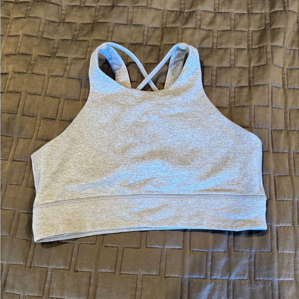 Vuori High Neck Sports Bra, grey (Small)